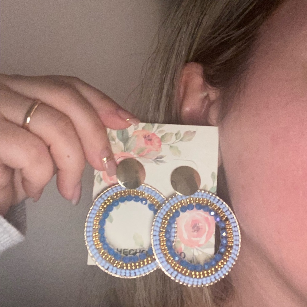 Brand new beautiful hand beaded earrings